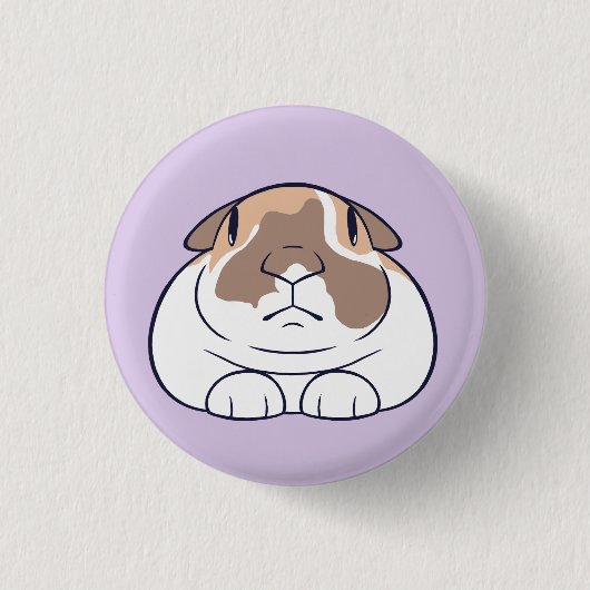 Funny Bunny Badge Ronde Button 3,2 Cm (Voorkant)