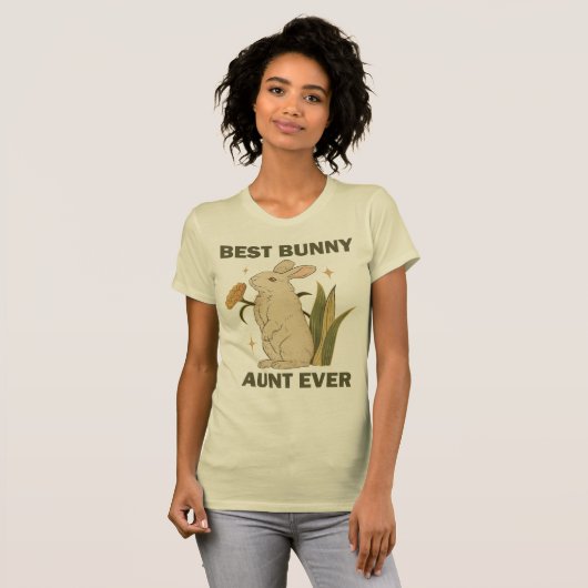 Funny Bunny, Best Bunny Aunt Ever, Bunny Lover T-shirt (Voorkant volledig)