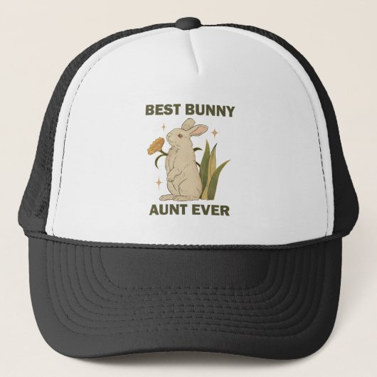 Funny Bunny, Best Bunny Aunt Ever, Bunny Lover Trucker Pet (Voorkant)