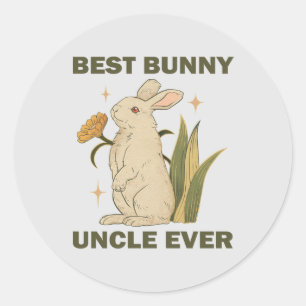 Funny Bunny, Best Bunny Oom Ever, Bunny Lover Ronde Sticker