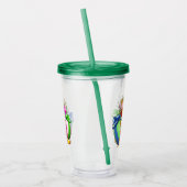 Funny Bunny biting an Easter Egg Acryl Drinkbeker (Links)