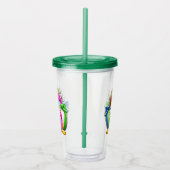 Funny Bunny biting an Easter Egg Acryl Drinkbeker (Rechts)