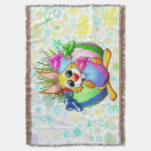 Funny Bunny biting an Easter Egg Deken (Voorkant Verticaal)