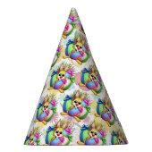 Funny Bunny biting an Easter Egg Feesthoedjes (Rechts)