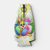 Funny Bunny biting an Easter Egg Flesjeskoeler (Achterkant)