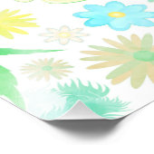 Funny Bunny biting an Easter Egg Foto Afdruk (Hoek)