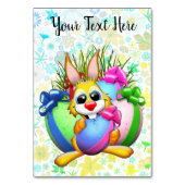 Funny Bunny biting an Easter Egg Kaart (Voorkant)