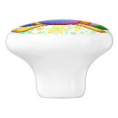 Funny Bunny biting an Easter Egg Keramische Knop (Zijkant)