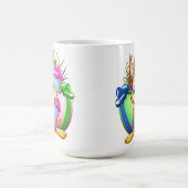 Funny Bunny biting an Easter Egg Koffiemok (Center)