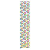 Funny Bunny biting an Easter Egg Korte Tafelloper (Voorkant)