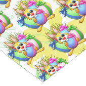 Funny Bunny biting an Easter Egg Korte Tafelloper (Hoek)