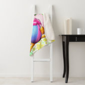 Funny Bunny biting an Easter Egg Sherpa Deken (In situ)