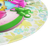 Funny Bunny biting an Easter Egg Snijplank (Hoek)