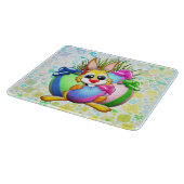 Funny Bunny biting an Easter Egg Snijplank (Hoek)