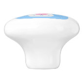 Funny Bunny Blue Keramische Knop (Zijkant)