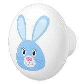 Funny Bunny Blue Keramische Knop (Rechts)