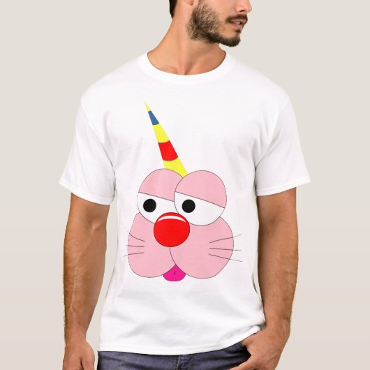 Funny Bunny Cartoon - Ik ben een Eenhoorn. Cool Fu T-shirt (Voorkant)