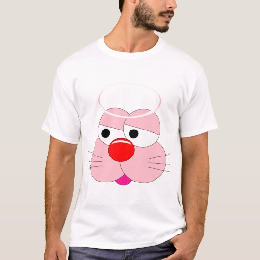 Funny Bunny Cartoon - Ik ben geen engel. Cool Fun T-shirt (Voorkant)