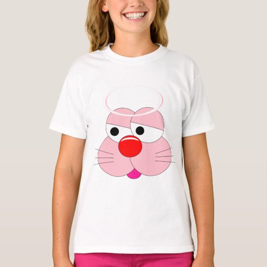 Funny Bunny Cartoon - Ik ben geen engel. Cool Fun T-shirt (Voorkant)