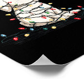 Funny Bunny Christmas Graphics Animal Lights Lover Poster (Hoek)