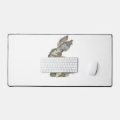 Funny Bunny Crochet Patchwork Camo Rabbit Happy Ea Bureaumat (Keyboard & Muis)