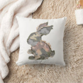 Funny Bunny Crochet Patchwork Camo Rabbit Happy Ea Kussen (Deken)