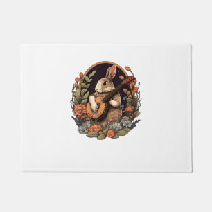 Funny Bunny die Banjo Guitar Music Rabbit Happ spe Deurmat