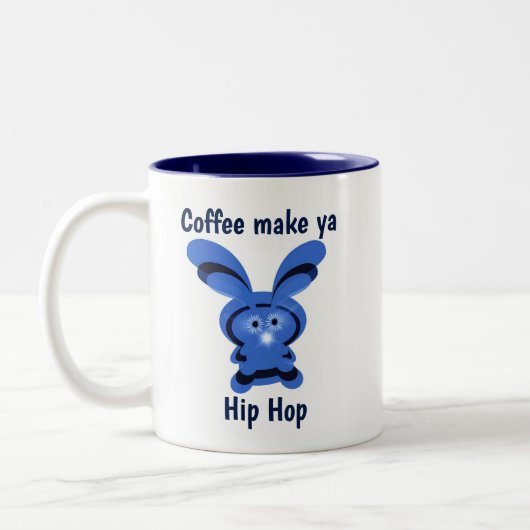 Funny Bunny Easter Quote  Tweekleurige Koffiemok (Links)
