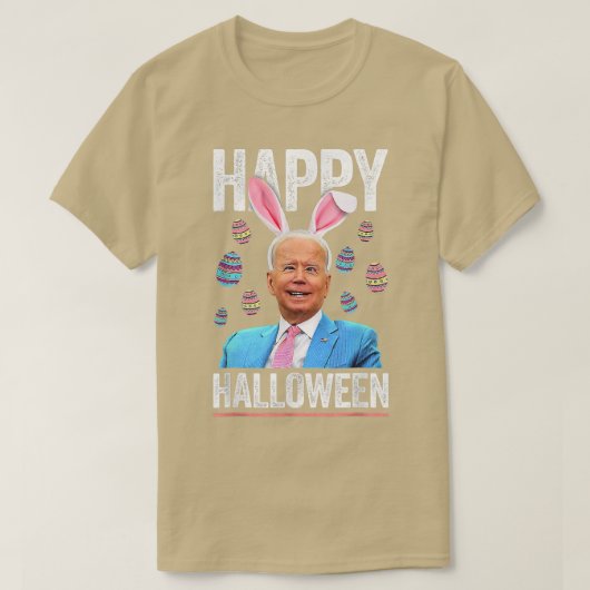 Funny Bunny Eggs Biden Happy Halloween Day For Eas T-shirt (Design voorkant)
