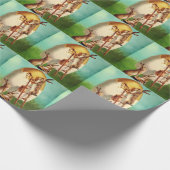  funny Bunny en paaseieren Cadeaupapier (Hoek)