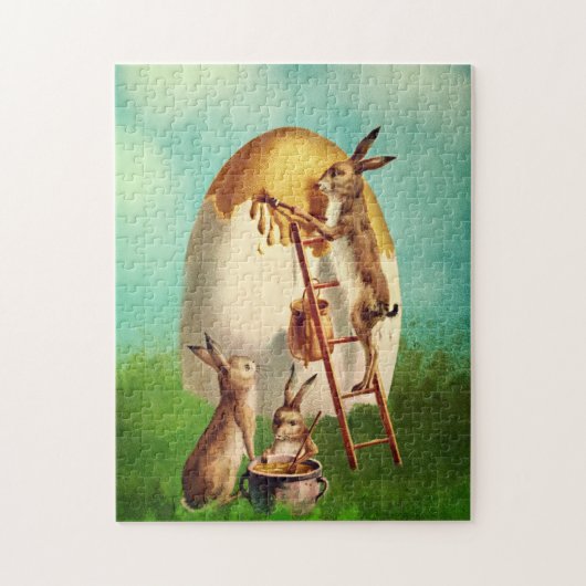 funny Bunny en paaseieren Legpuzzel (Verticaal)