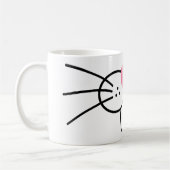 Funny Bunny Face Mouth Nose Cute Animal Graphic Koffiemok (Links)