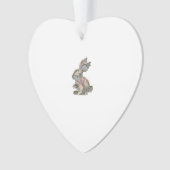 Funny Bunny Haakwerk Patchwork Camo Konijn Gelukki Ornament (voorkant)