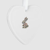 Funny Bunny Haakwerk Patchwork Camo Konijn Gelukki Ornament (voorkant)