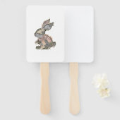 Funny Bunny Haakwerk Patchwork Camo Konijn Happy P Handwaaier (Voorkant en achterkant)