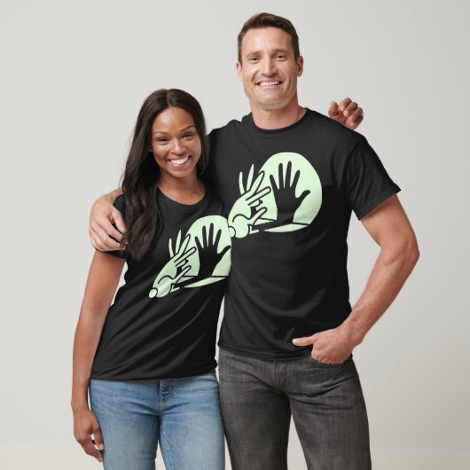 Funny Bunny Hand Shadow Puppet Rabbit Humor T-shirt (Unisex)