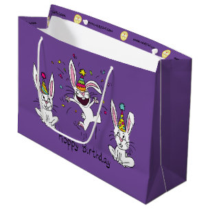 Funny Bunny Happy Birthday Cute Kinderen Rabbit Groot Cadeauzakje