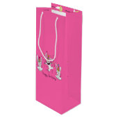 Funny Bunny Happy Birthday Cute Kinderen Rabbit Wijn Cadeautas (Voorkant Gekanteld)