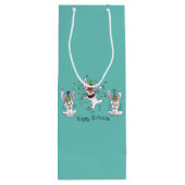 Funny Bunny Happy Birthday Cute Kinderen Rabbit Wijn Cadeautas (Achterkant)