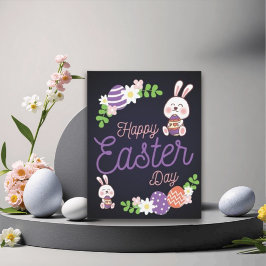 Funny Bunny Happy Easter Day Holiday Kaart