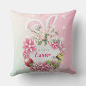 Funny Bunny Happy Easter Day Sierkussen (Achterkant)