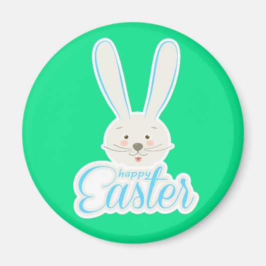 FUNNY BUNNY Happy Easter Eggs Hunt Party Cute Magneet (Voorkant)