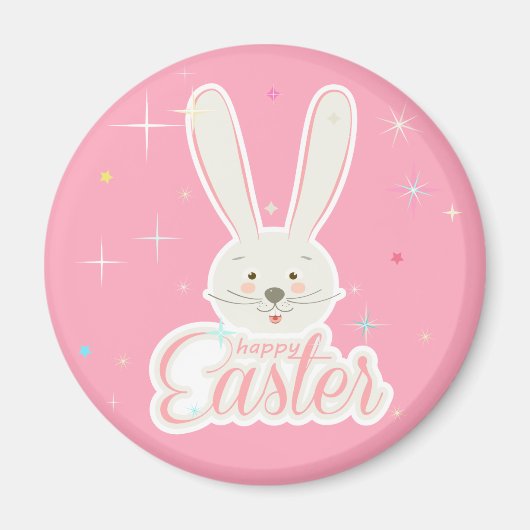 FUNNY BUNNY Happy Easter Eggs Hunt Party Magneet (Voorkant)