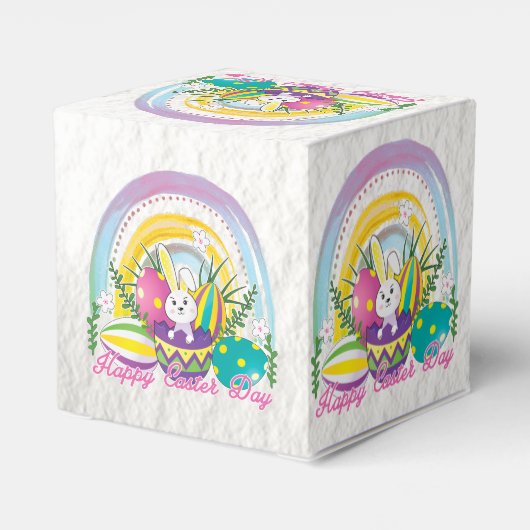 Funny Bunny Happy Paasdag Bedankdoosjes (Achterkant)