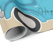 Funny Bunny Happy Paasdag Cadeaupapier (Rol Hoek)