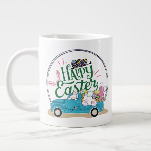 Funny Bunny Happy Paasdag Grote Koffiekop (Links)