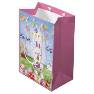 Funny Bunny Happy Paasdag Medium Cadeauzakje