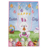 Funny Bunny Happy Paasdag Medium Cadeauzakje (Achterkant)