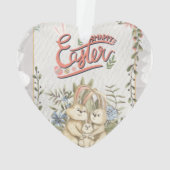Funny Bunny Happy Paasdag Ornament (achterkant)