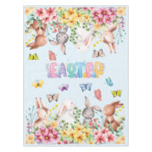 Funny Bunny Happy Paasdag Tafelkleed (Voorkant)
